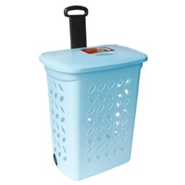 6 Bulk 1.51bu / 53l HeavY-Duty Laundry Hamper With Lid And Wheels