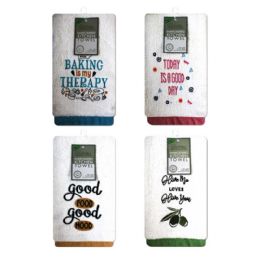 48 Bulk Embroidered Kitchen Towel 16x19"