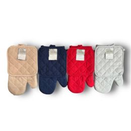 72 Bulk 2pk Solid Kitchen Oven Mitt And Pot Holder Set