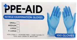 20 Bulk PpE-Aid Large Nitrile Examination Gloves