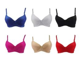 90 Bulk Fashion Bras Assorted Colors With Half-Lace