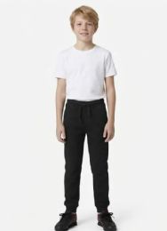 24 Bulk Youth Cotton Jogger Black Size Youth Medium