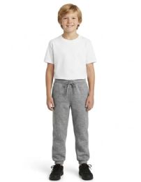 24 Bulk Youth Cotton Jogger Athletic Heather Gray Size Youth Large