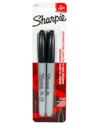 24 Bulk Sharpie Fine Black Marker - Card Of 2