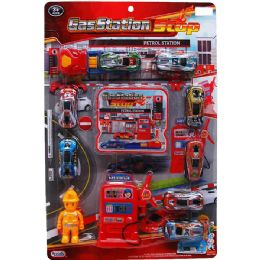 12 Bulk 11pc Gas Station Car Play Set
