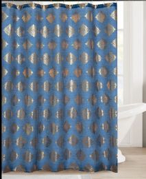 24 Bulk Navy Damask Shower Curtain