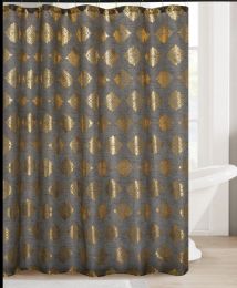 24 Bulk Brown Damask Shower Curtain
