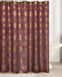 24 Bulk Burgundy Damask Shower Curtain