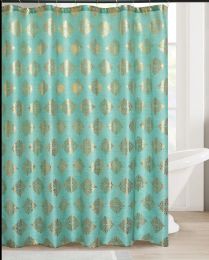 24 Bulk Aqua Damask Shower Curtain