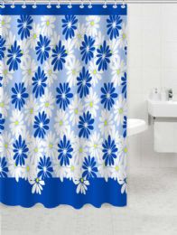 24 Bulk Navy Daisy Shower Curtain