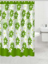 24 Bulk Green Daisy Shower Curtain