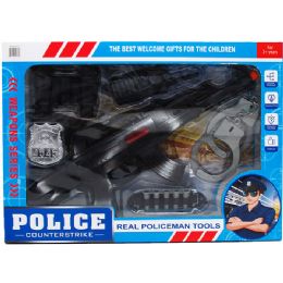 12 Bulk 15.5" Sparking Police Toy Gun With Accessories