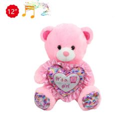 24 Bulk 12-inch It's A Girl Plush Pink Bear
