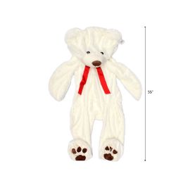 2 Bulk 55-inch White Bear W/ Bow