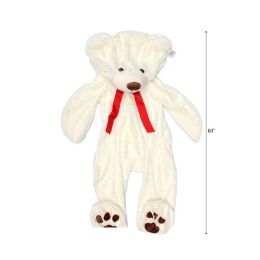 2 Bulk 63-inch White Bear W/ Bow