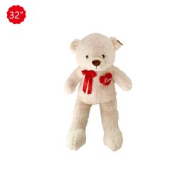 6 Bulk 32-inch White Bear W/ Bow