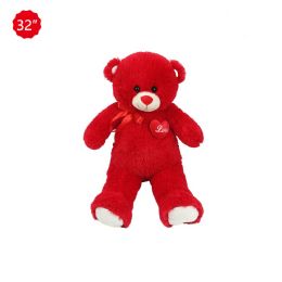 6 Bulk 32-inch Red Bear W/ Bow