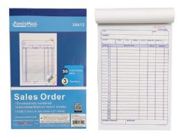 96 Bulk Sales Order Book 30set/3part Carbonless