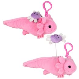 144 Bulk 3.5" Mighty Quakes Axolotl Backpack Clip 12ct