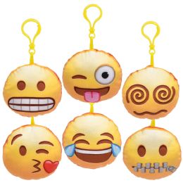 288 Bulk 3" Emoticon Face Backpack Clip