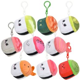 504 Bulk 3" Sushi Embroided Faces Backpack Clip