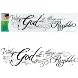 72 Bulk Main Street Wall Creations Translucent Wall Stickers In Spiritual Quote Designs Assortment