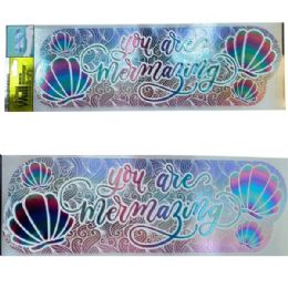 72 Bulk Main Street Wall Creations Holographic Stickers In You Are Mermazing Design