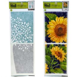 72 Bulk Main Street Wall Creations Translucent Wall Decal Stickers In Floral Designs Assortment