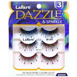 40 Bulk Laflare Dazzle & Sparkle 3d Starry 3-count Lashes