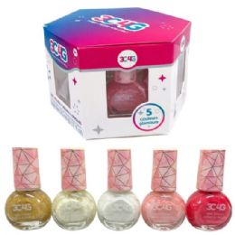 12 Bulk 3c4g 5 Pack Nail Polish Hexagon Set