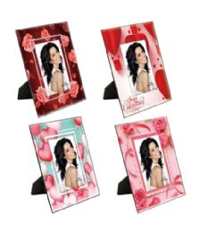 36 Bulk Photo Frame 4x6" Assorted Heart and Flower Designs