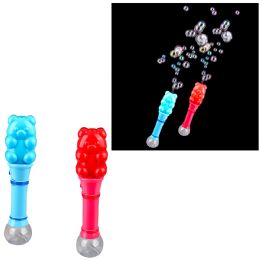 12 Bulk 12-inch lighT-Up Yummy Bear Bubble Wand