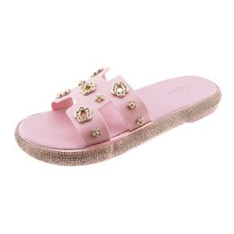 12 Bulk Women's Rhinestone Terry Sandal (6-10)
