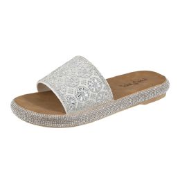 12 Bulk Women's Rhinestone Slide 12 P/c.... (6-10)