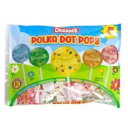 24 Bulk Polka Dots 5 Flavors 35ct/bag 7.4 Oz Laydown Bag In Counter Display