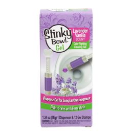 48 Bulk Toilet Cleaning Stinky Bowl Stamps 1.34oz Lavender  1dispenser & 12gel Stamps