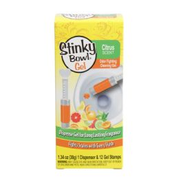 48 Bulk Toilet Cleaning Stinky Bowl Stamps 1.34oz Fresh Citrus 1dispenser 12gel Stamps