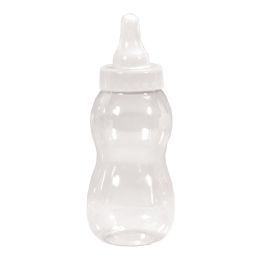 48 Bulk Plastic Baby Bottle 8 1/2" - White