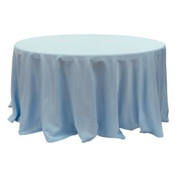 12 Bulk Value Round Polyester Table Cover 120" - Blue