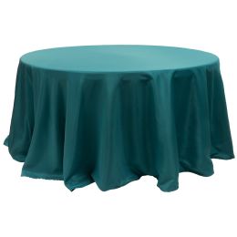 12 Bulk Value Round Polyester Table Cover 120" - Emerald Green