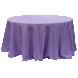 12 Bulk Value Round Polyester Table Cover 120" - Lavender