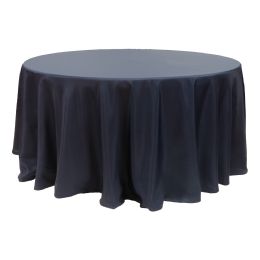 12 Bulk Value Round Polyester Table Cover 120" - Navy