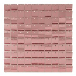 24 Bulk Square Clear Frame Spangle Wall Décor - Pink
