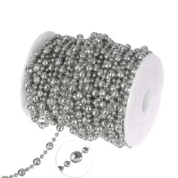 12 Bulk 4mm And 8mm Octagon Ball Rolls 22yds - Silver