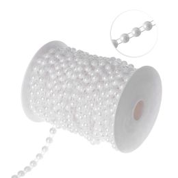 12 Bulk 8mm Half Pearl Rolls 22yds - White