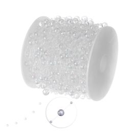 12 Bulk 3mm And 8mm Pearl Rolls 66yds - White Iridescent
