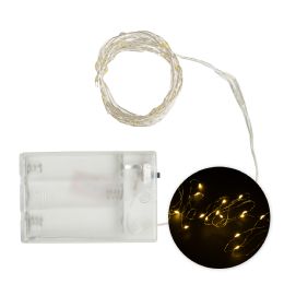 48 Bulk 20 Led Fairy String Light With Timer - Warm White