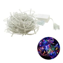 24 Bulk 100 Led Clear Wire String Light With Connector - Multicolor