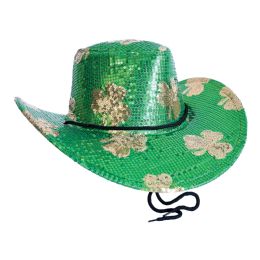 24 Bulk Sequined St. Patrick's Day Cowboy Hat