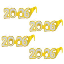 288 Bulk Pkgd  2026  Glittered Foil Eyeglasses